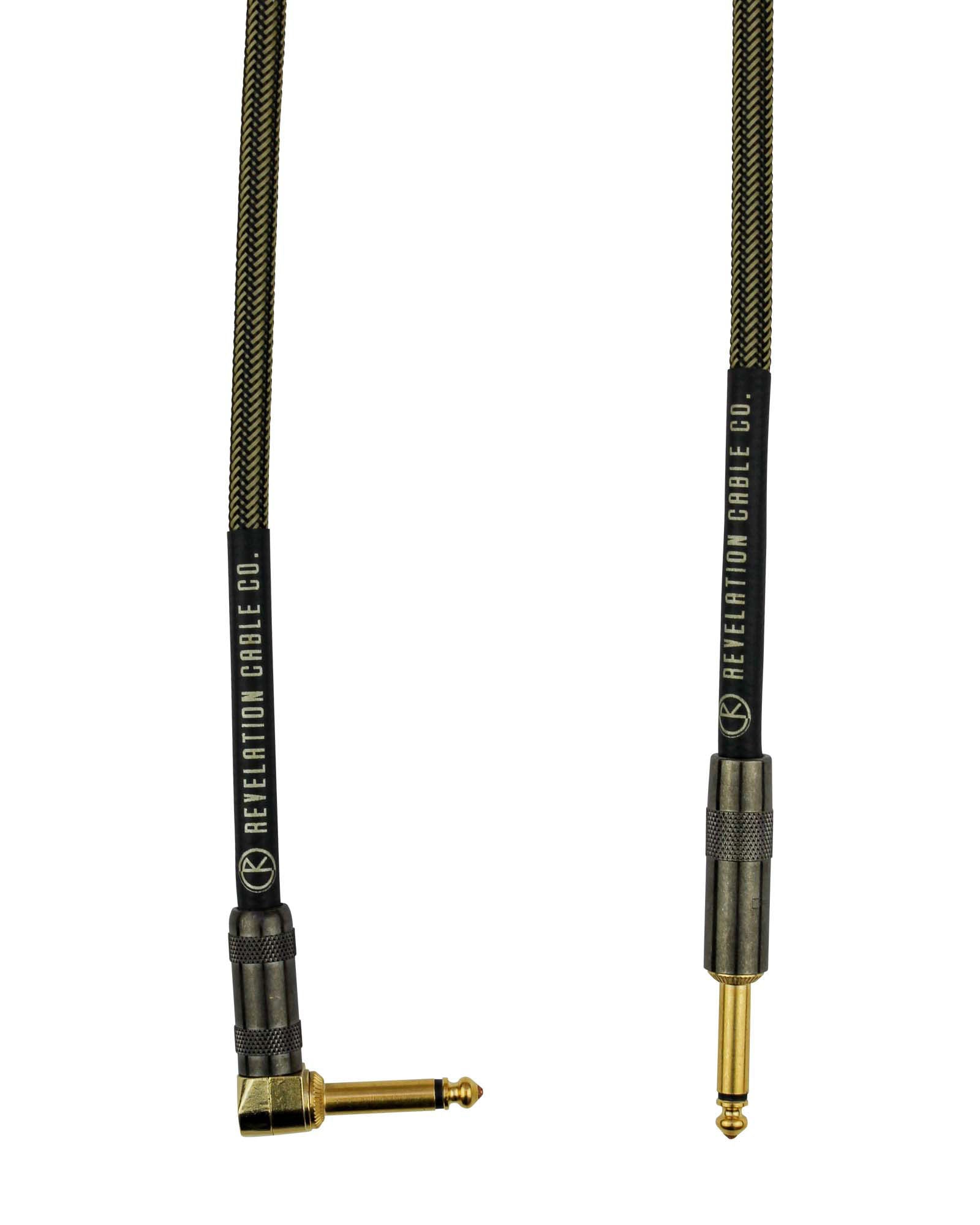 Revelation Cable Co. Black Gold Tweed 10' Premium Instrument Cable