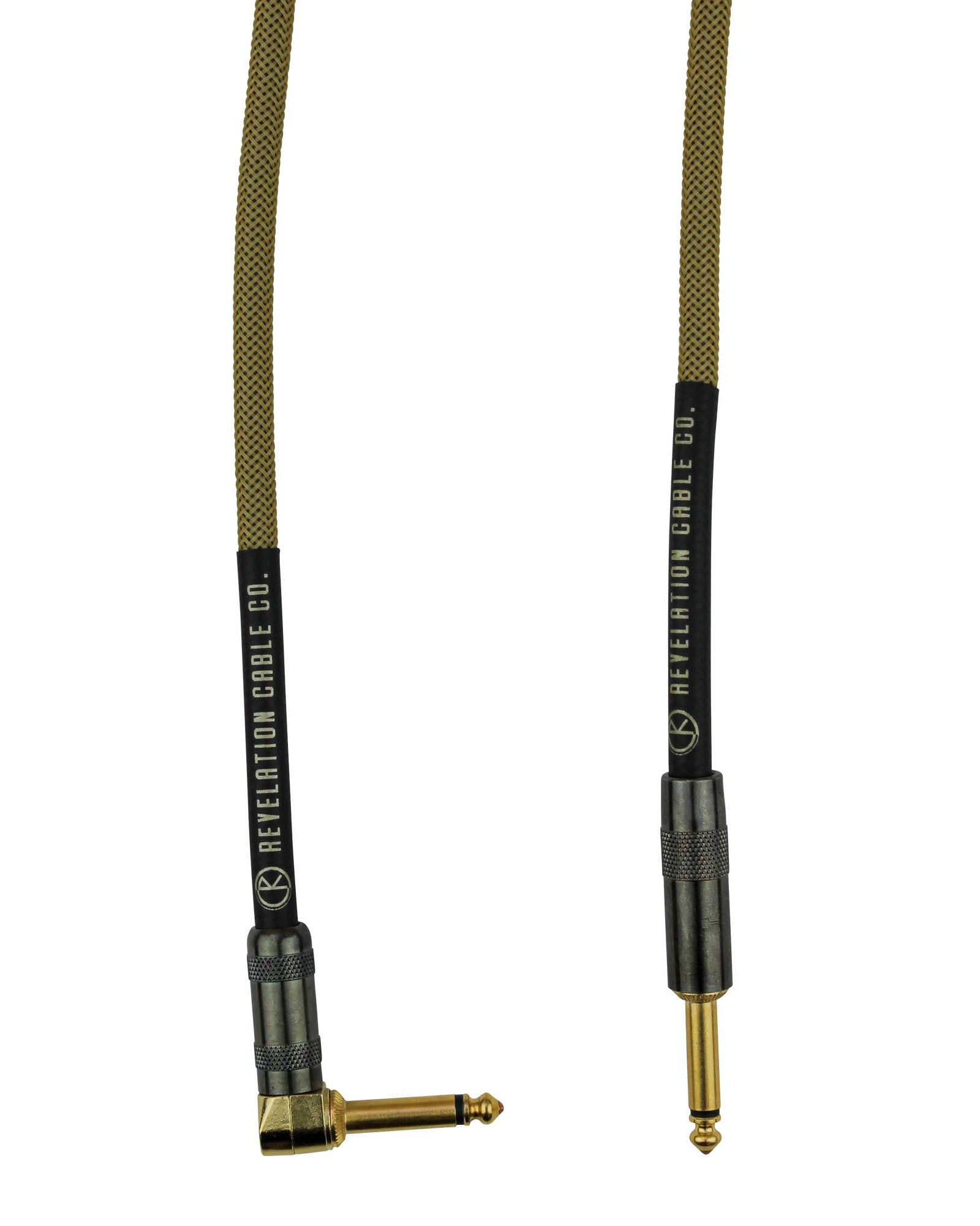 Revelation Cable Co. Dark Gold Tweed 10' Premium Instrument Cable
