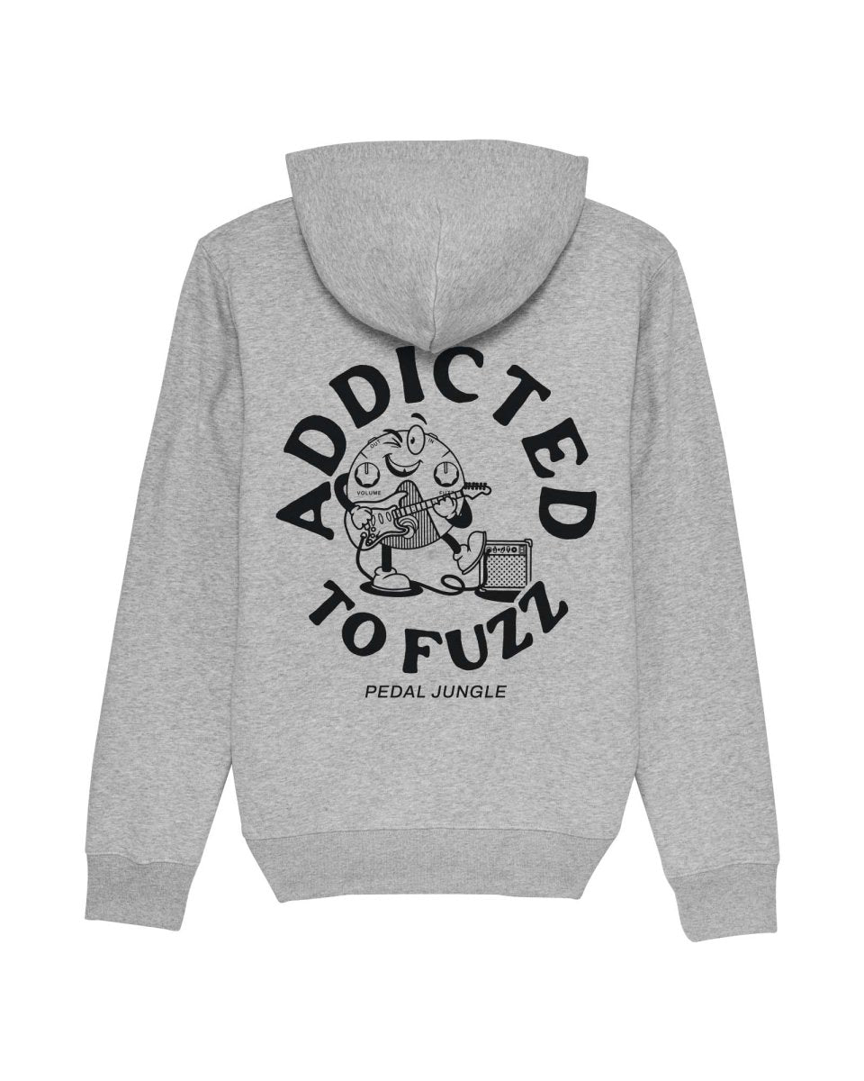 Addicted To Fuzz Organic Vegan Hooded Top Grey - Pedal Jungle