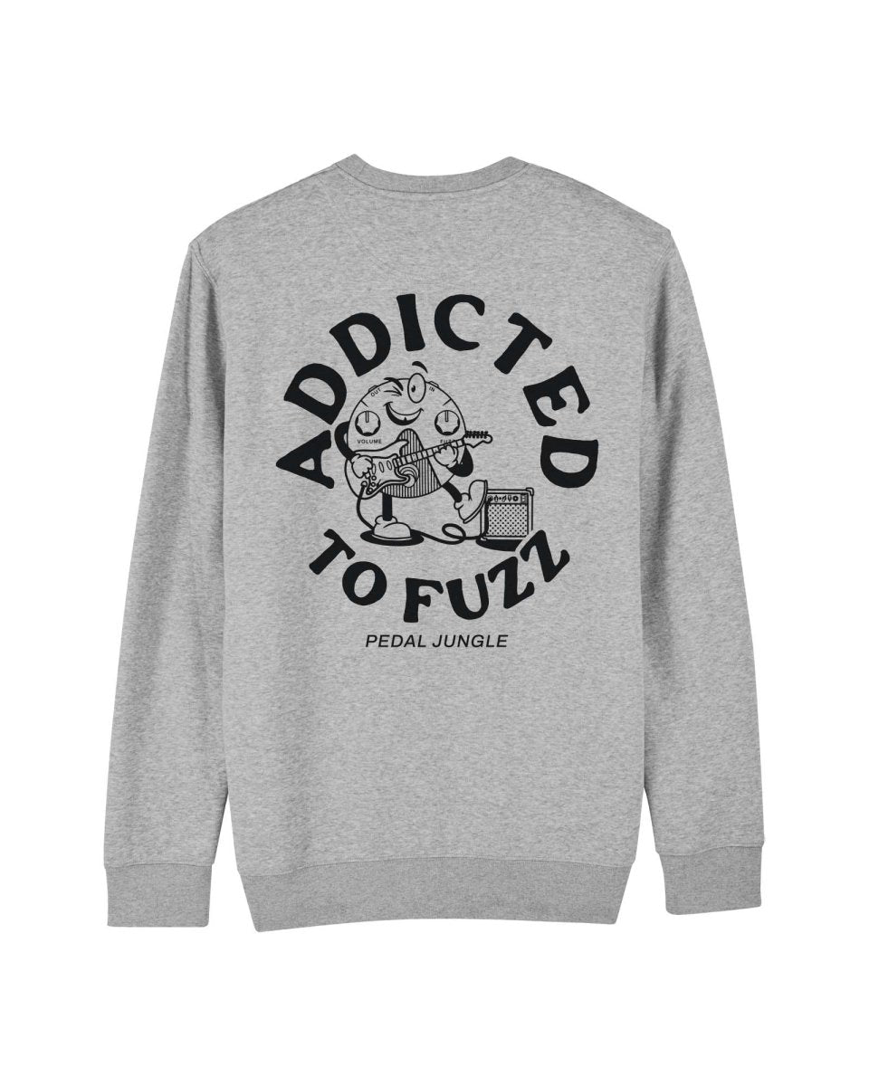 Addicted To Fuzz Organic Vegan Sweatshirt Grey - Pedal Jungle