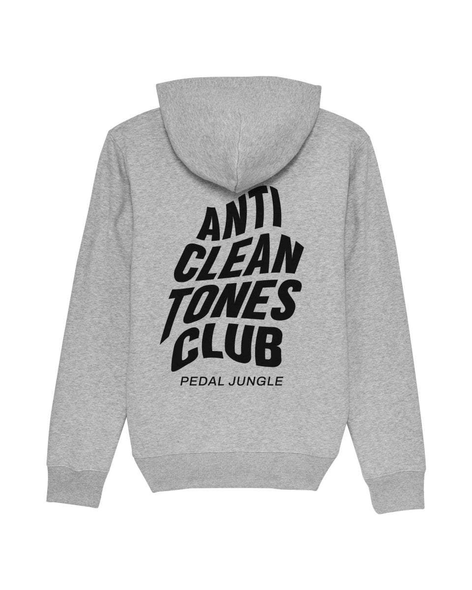 Anti Clean Tones Club Organic Vegan Hooded Top Grey - Pedal Jungle