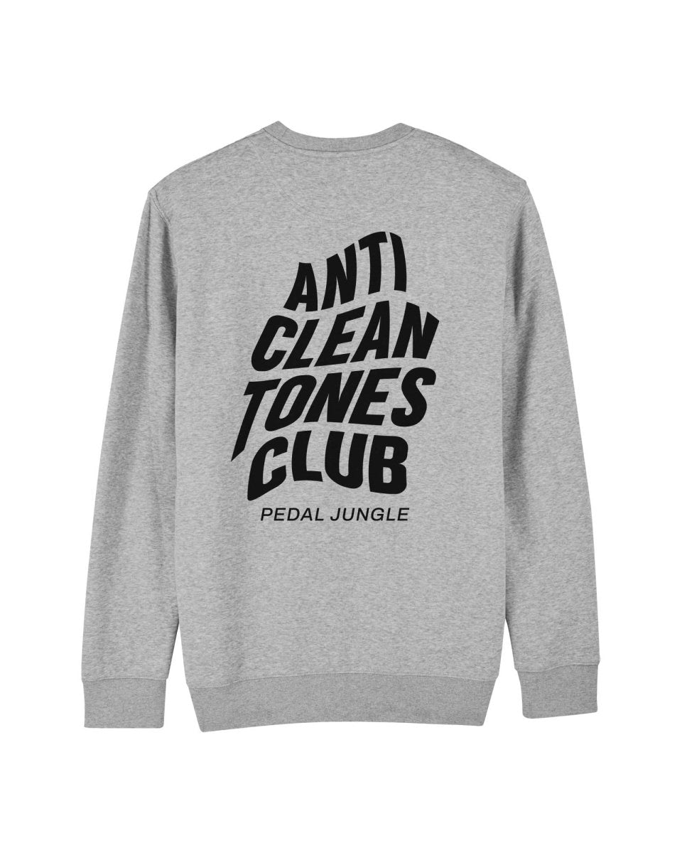 Anti Clean Tones Club Organic Vegan Sweatshirt Grey - Pedal Jungle