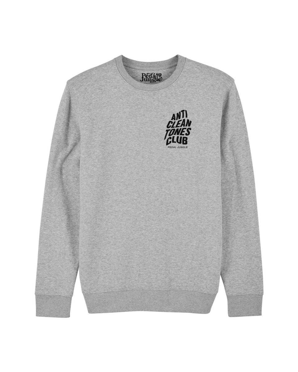 Anti Clean Tones Club Organic Vegan Sweatshirt Grey - Pedal Jungle