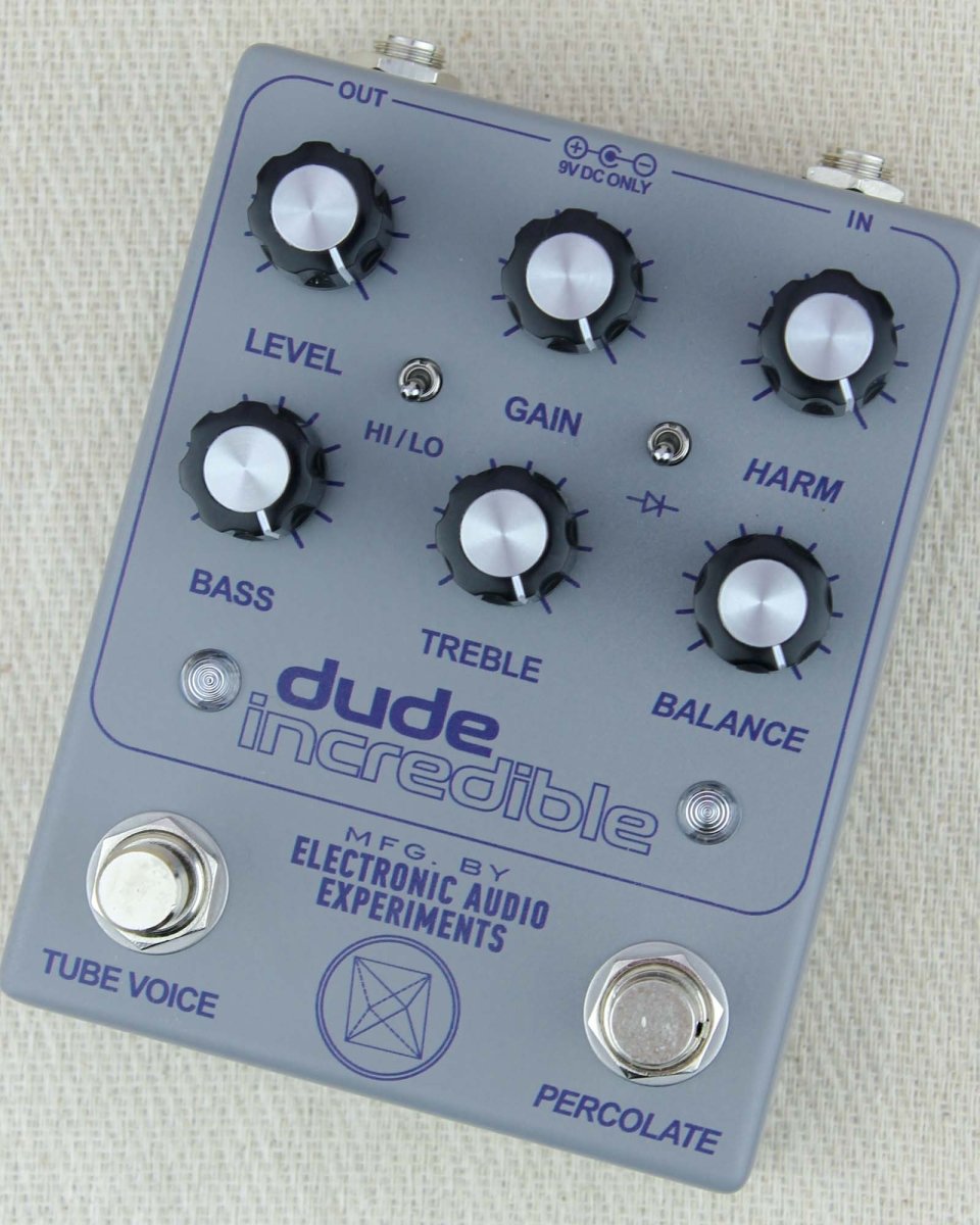 Electronic Audio Experiments Dude Incredible Distortion FX Pedal [Limited Edition Tape Reel Grey] - Pedal Jungle