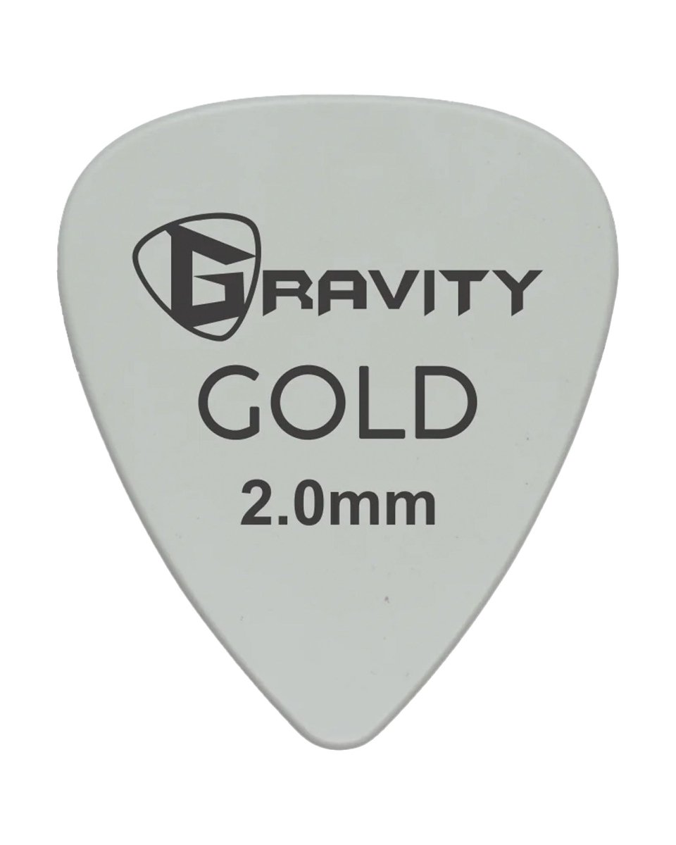 Gravity Picks Coloured Gold Series Plectrum Grey - Pedal Jungle