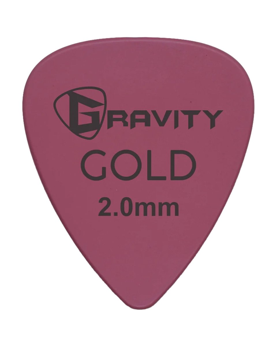 Gravity Picks Coloured Gold Series Plectrum Pink - Pedal Jungle