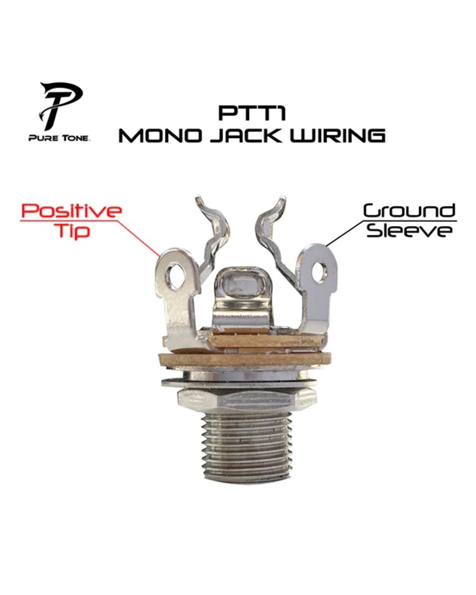 Pure Tone Mono Multi Contact 1/4" Output Jack Socket Gold - Pedal Jungle