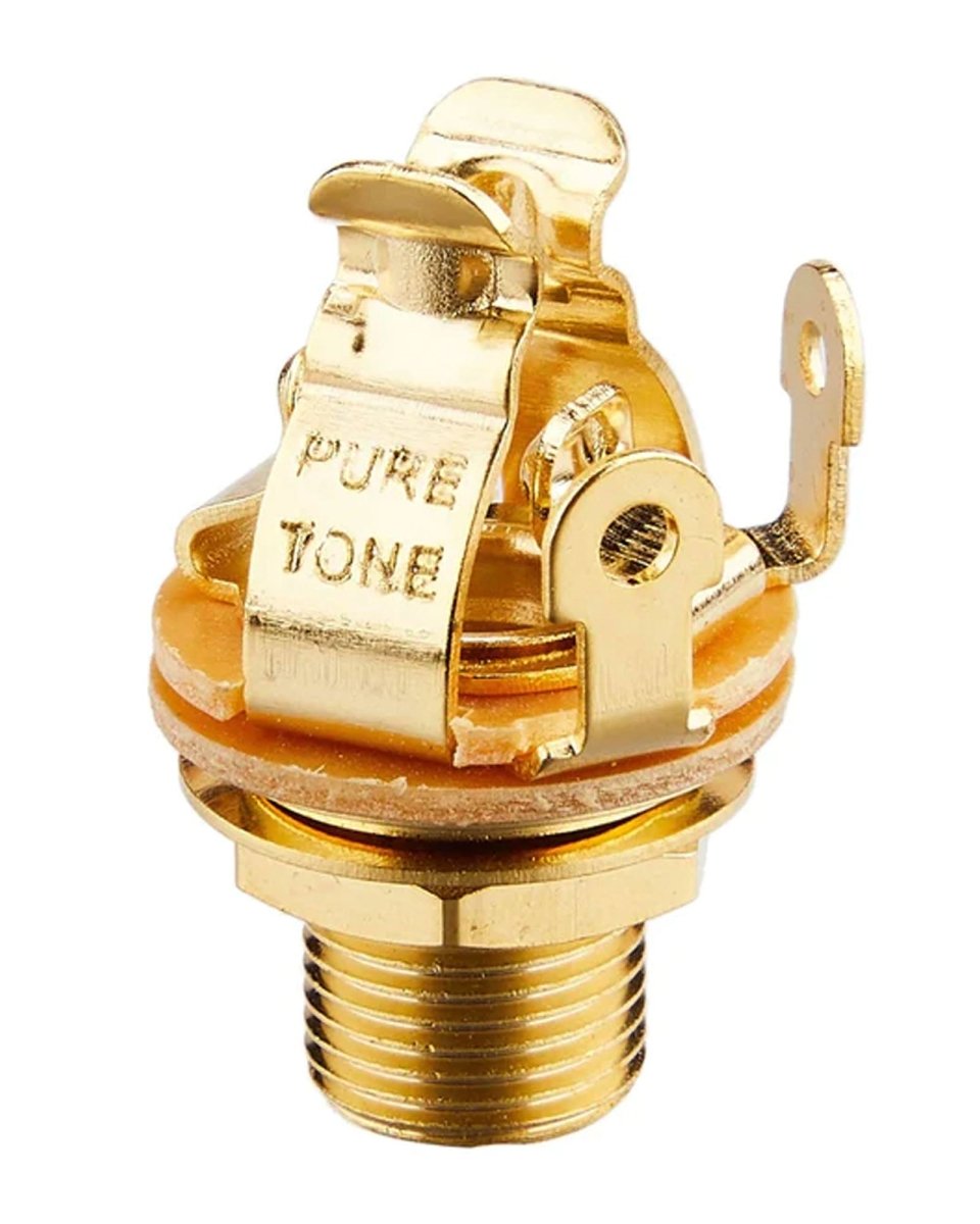 Pure Tone Mono Multi Contact 1/4" Output Jack Socket Gold - Pedal Jungle