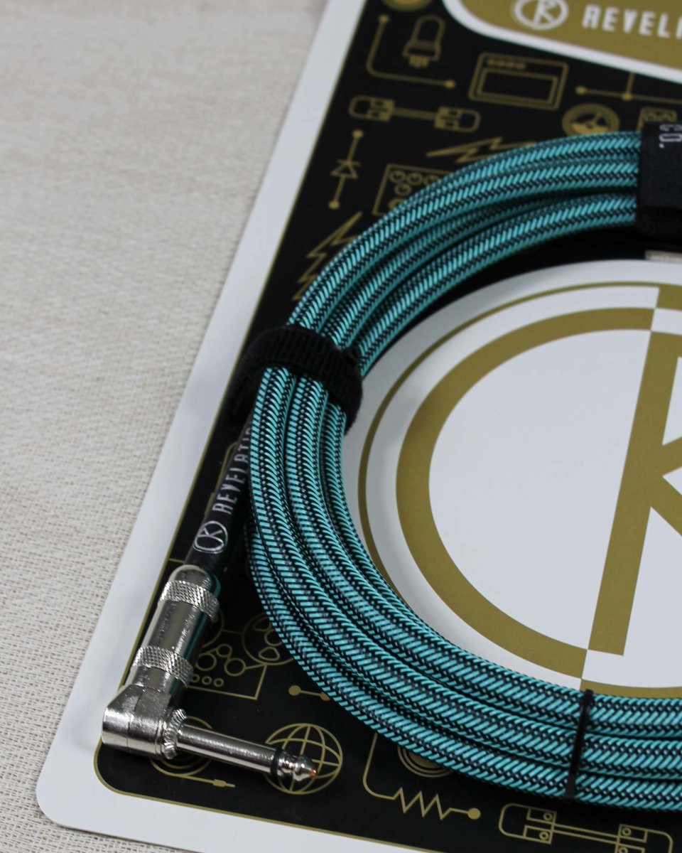Revelation Cable Co. Turquoise Tweed 8' Premium Instrument Cable - Pedal Jungle