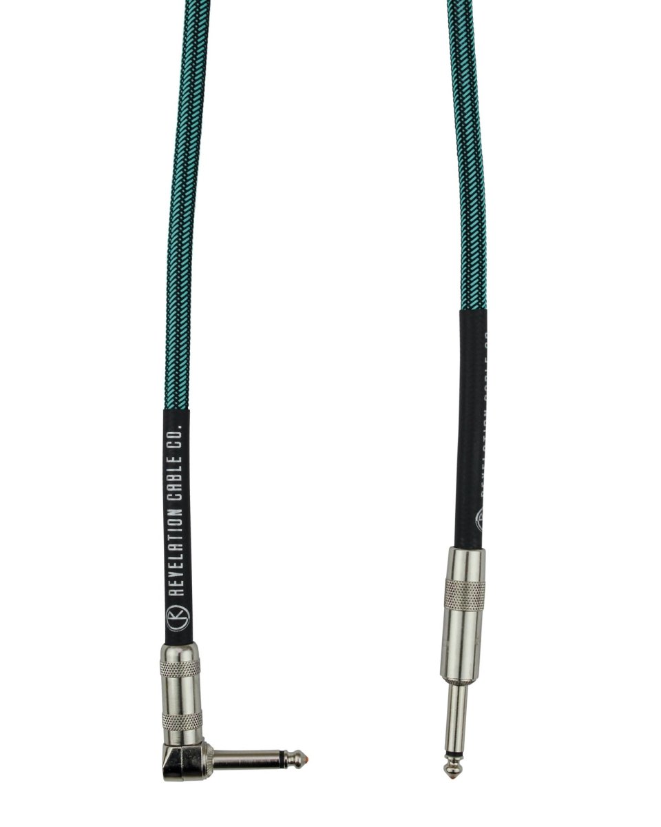 Revelation Cable Co. Turquoise Tweed 8' Premium Instrument Cable - Pedal Jungle