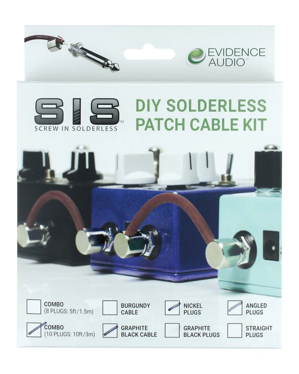 Evidence Audio SIS DIY Solderless Patch Cable Kit Large Nickel - Pedal Jungle