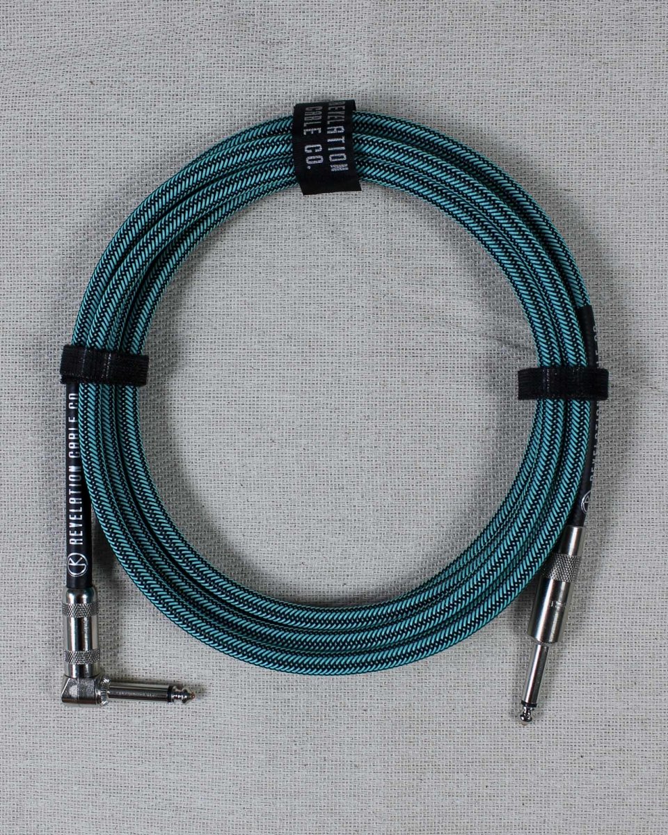 Revelation Cable Co. Turquoise Tweed 10' Premium Instrument Cable - Pedal Jungle