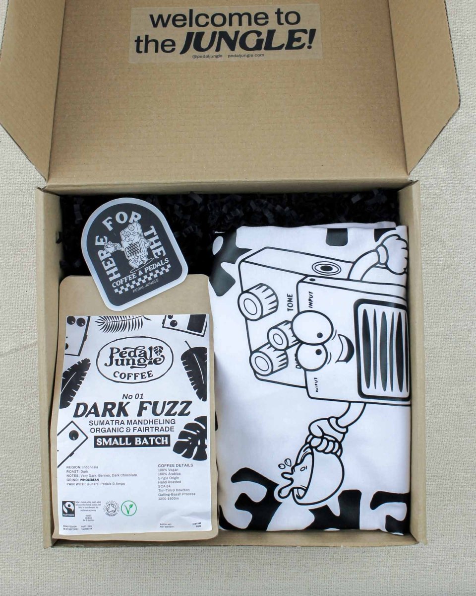 The Coffee & Pedal Lovers Box Set [White Tee] - Pedal Jungle