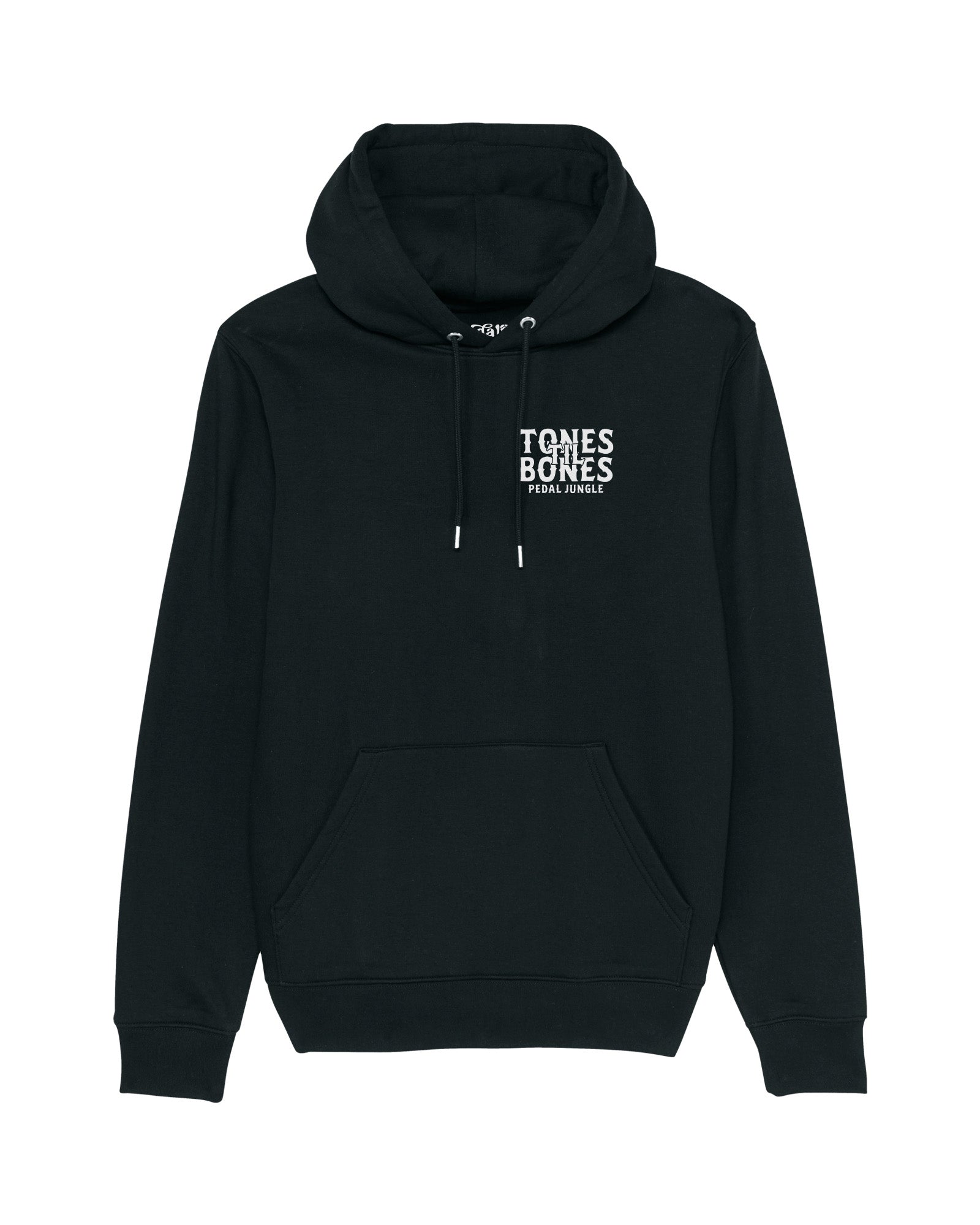 Tones 'Til Bones Organic Vegan Hooded Top Black