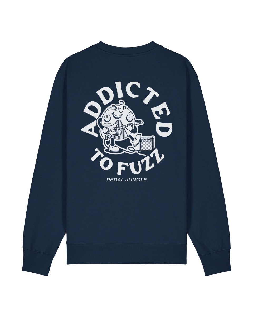 Addicted To Fuzz Organic Vegan Sweatshirt Navy - Pedal Jungle