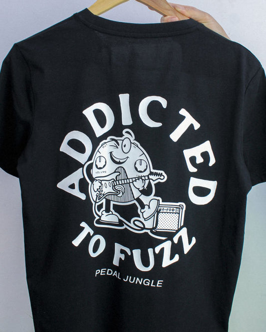 Addicted To Fuzz Organic Vegan T-shirt Black - Pedal Jungle