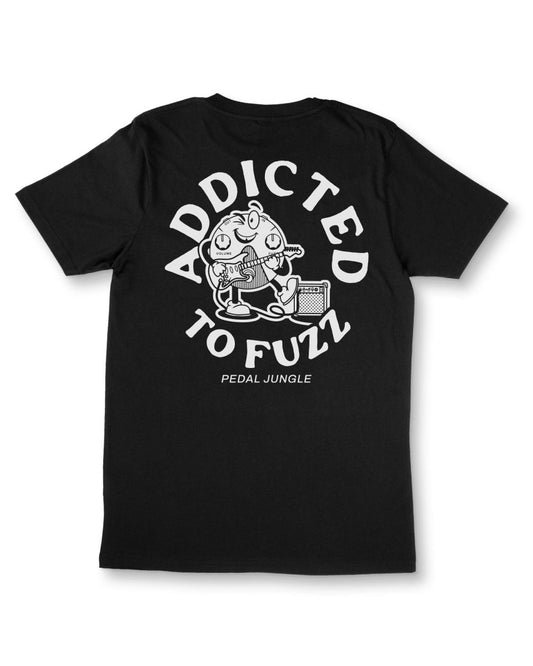 Addicted To Fuzz Organic Vegan T-shirt Black - Pedal Jungle