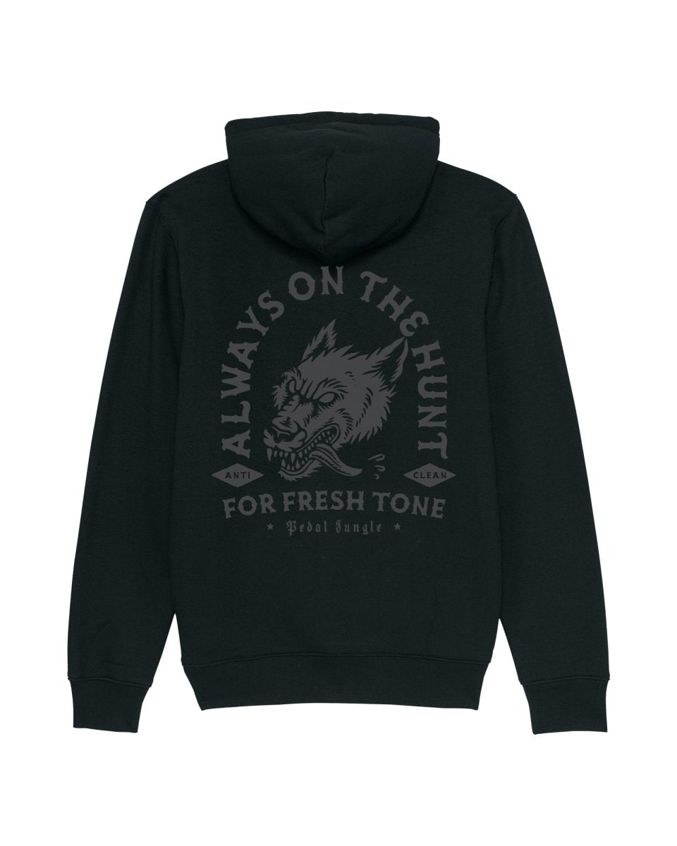 Always On The Hunt Organic Vegan Hooded Top Black - Pedal Jungle