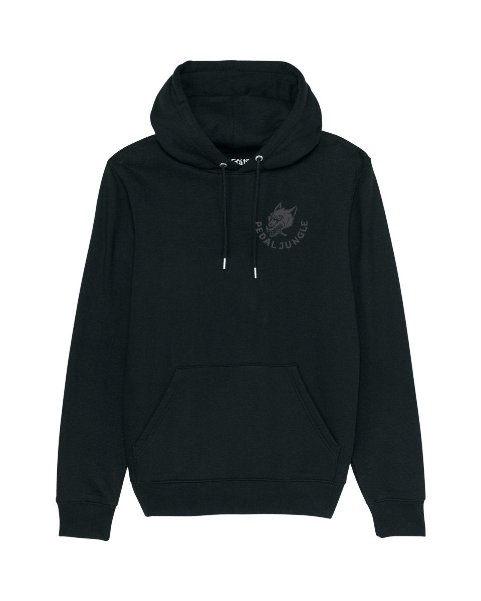 Always On The Hunt Organic Vegan Hooded Top Black - Pedal Jungle