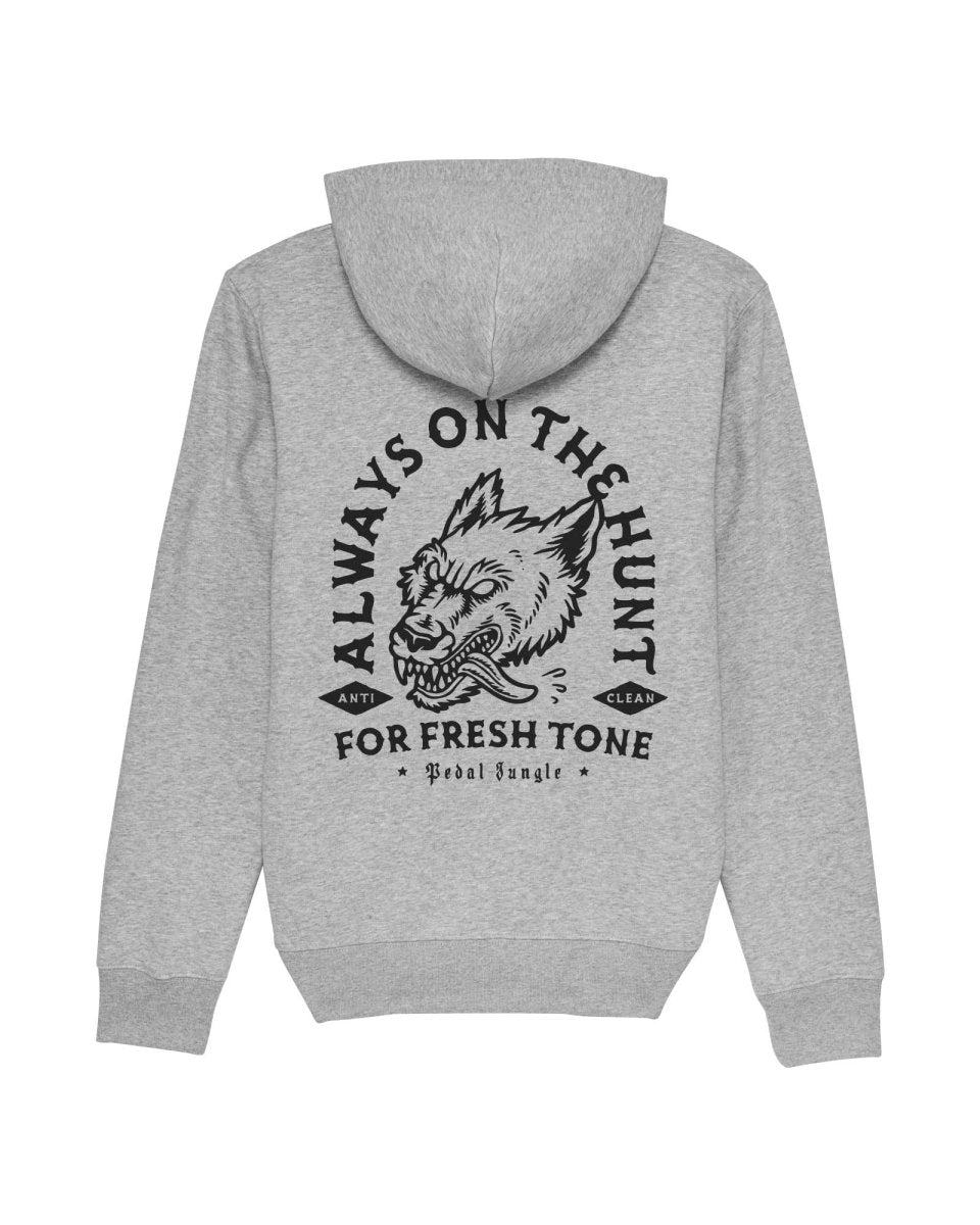 Always On The Hunt Organic Vegan Hooded Top Grey - Pedal Jungle