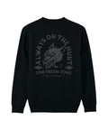 Always On The Hunt Organic Vegan Sweatshirt Black - Pedal Jungle