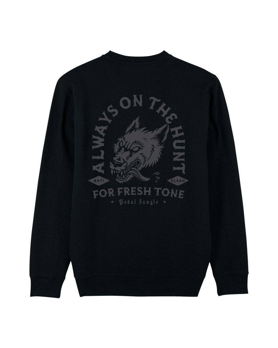 Always On The Hunt Organic Vegan Sweatshirt Black - Pedal Jungle