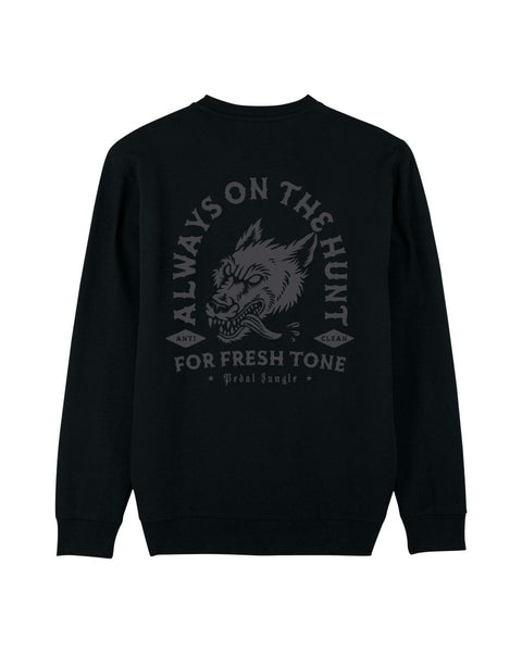 Always On The Hunt Organic Vegan Sweatshirt Black - Pedal Jungle