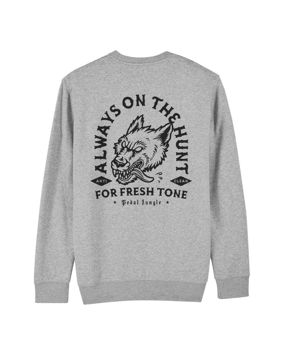 Always On The Hunt Organic Vegan Sweatshirt Grey - Pedal Jungle