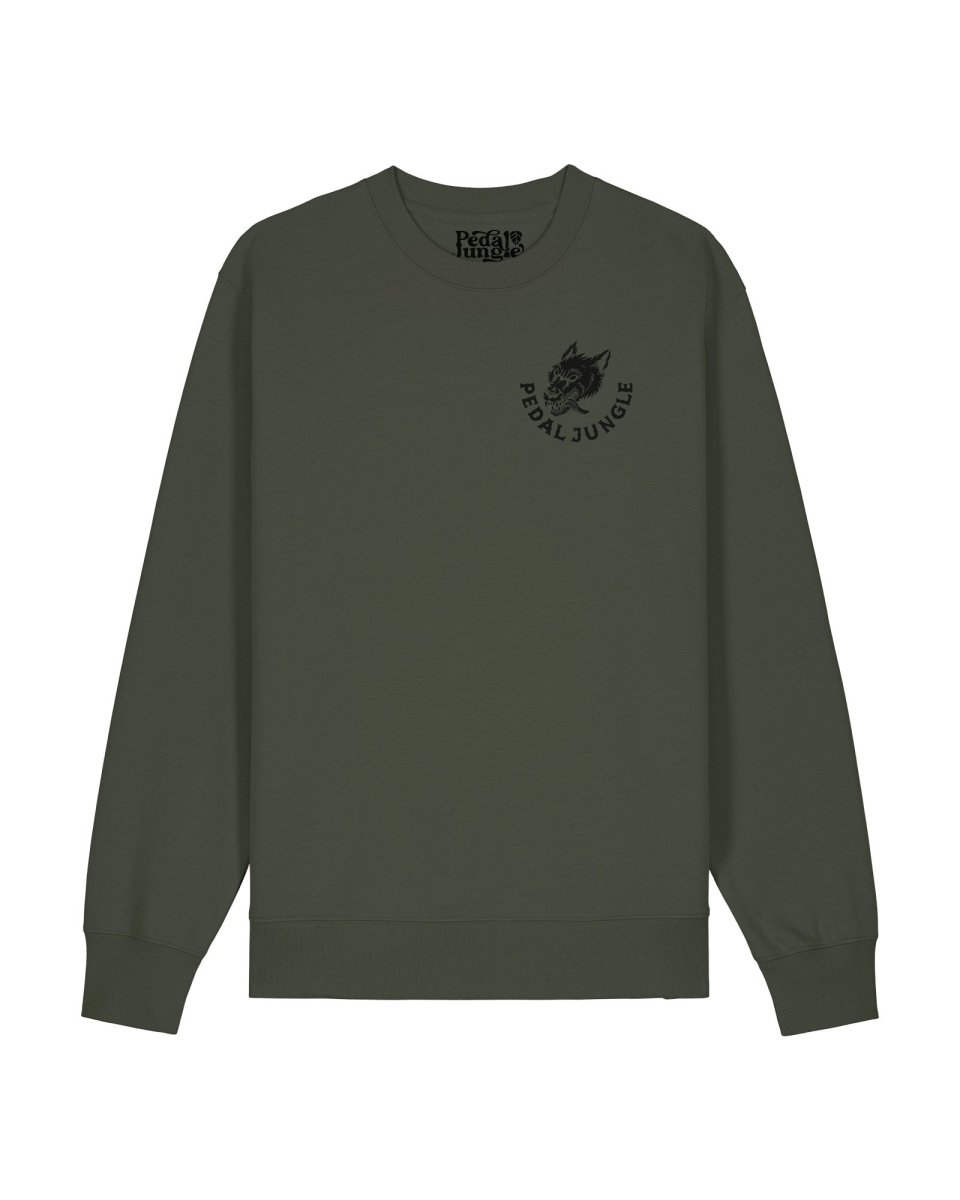 Always On The Hunt Organic Vegan Sweatshirt Khaki - Pedal Jungle