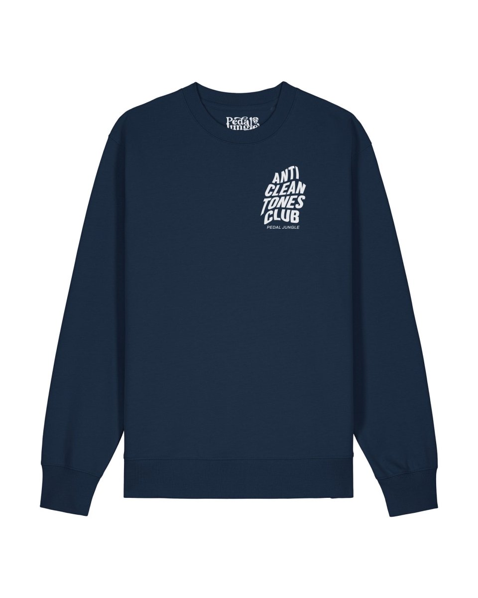 Anti Clean Tones Club Organic Vegan Sweatshirt Navy - Pedal Jungle