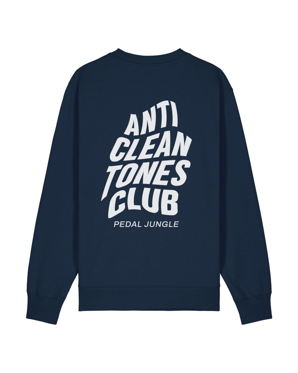 Anti Clean Tones Club Organic Vegan Sweatshirt Navy - Pedal Jungle