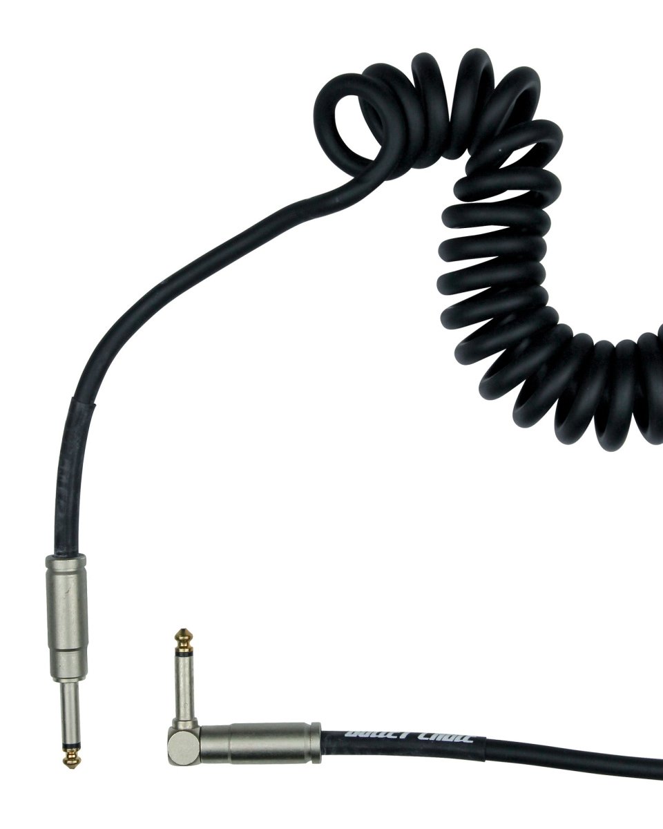 Bullet Cable 15' Coiled Instrument Cable Black - Pedal Jungle