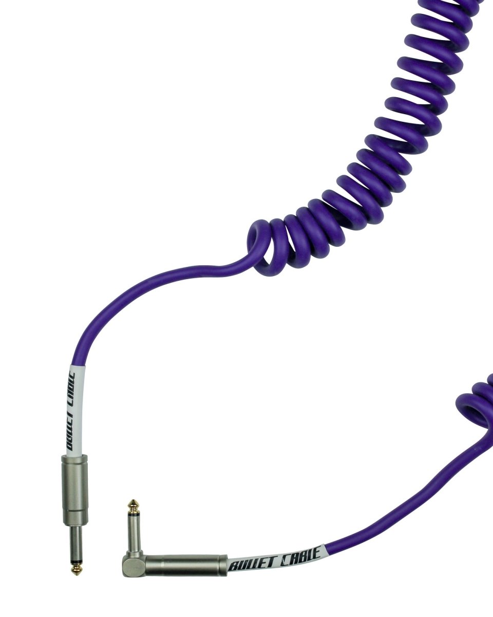 Bullet Cable 15' Coiled Instrument Cable Purple - Pedal Jungle