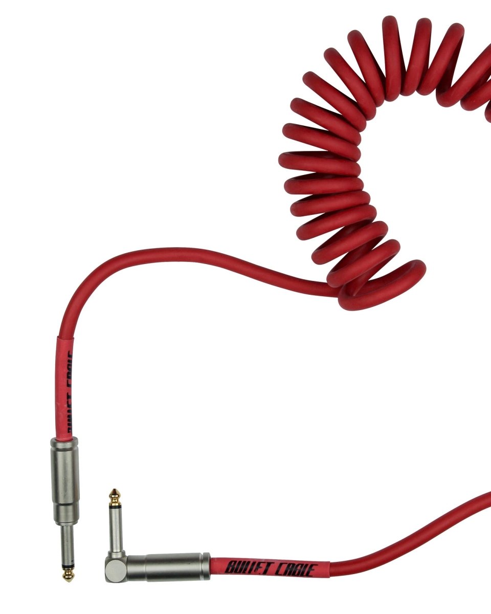 Bullet Cable 15' Coiled Instrument Cable Red - Pedal Jungle