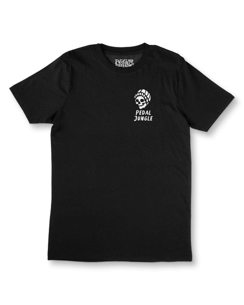 Coffee, Guitar & The Open Road Organic T-shirt Black - Pedal Jungle