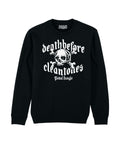 Death Before Clean Tones Organic Vegan Sweatshirt Black - Pedal Jungle