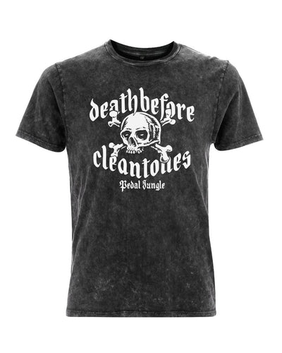 Death Before Clean Tones Organic Vegan T-shirt Acid Black - Pedal Jungle