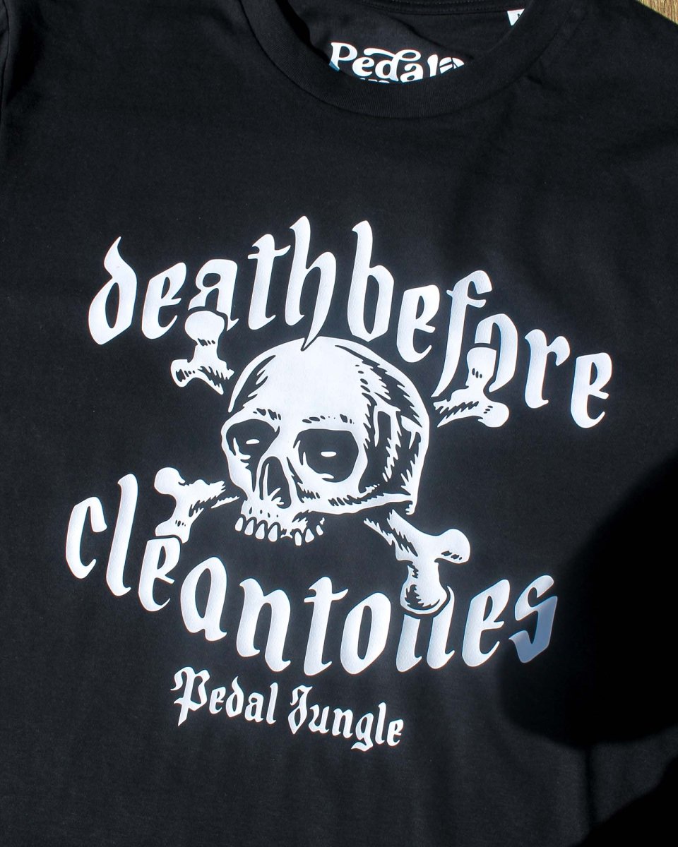 Death Before Clean Tones Organic Vegan T-shirt Black - Pedal Jungle