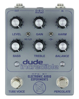 Electronic Audio Experiments Dude Incredible Distortion FX Pedal [Limited Edition Tape Reel Grey] - Pedal Jungle