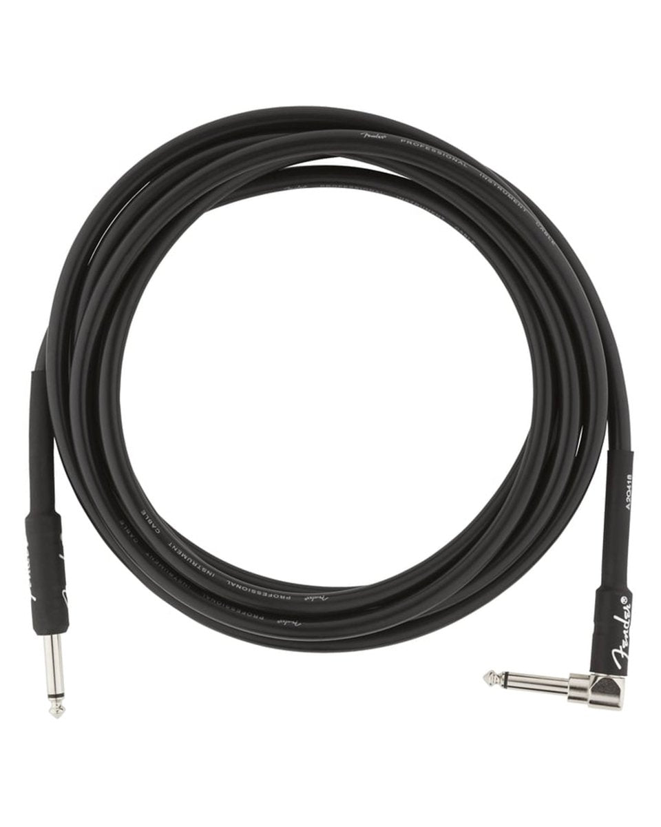 Fender Professional Series Instrument Cable 10' Black [Str/Ang] - Pedal Jungle