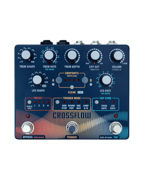 Intrepid Audio Crossflow Modulating Stereo Tremolo & Expression Controller FX Pedal - Pedal Jungle