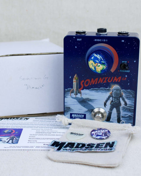Madsen Amplification Somnium Ge Boost Blue Sparkle FX Pedal [Used] - Pedal Jungle