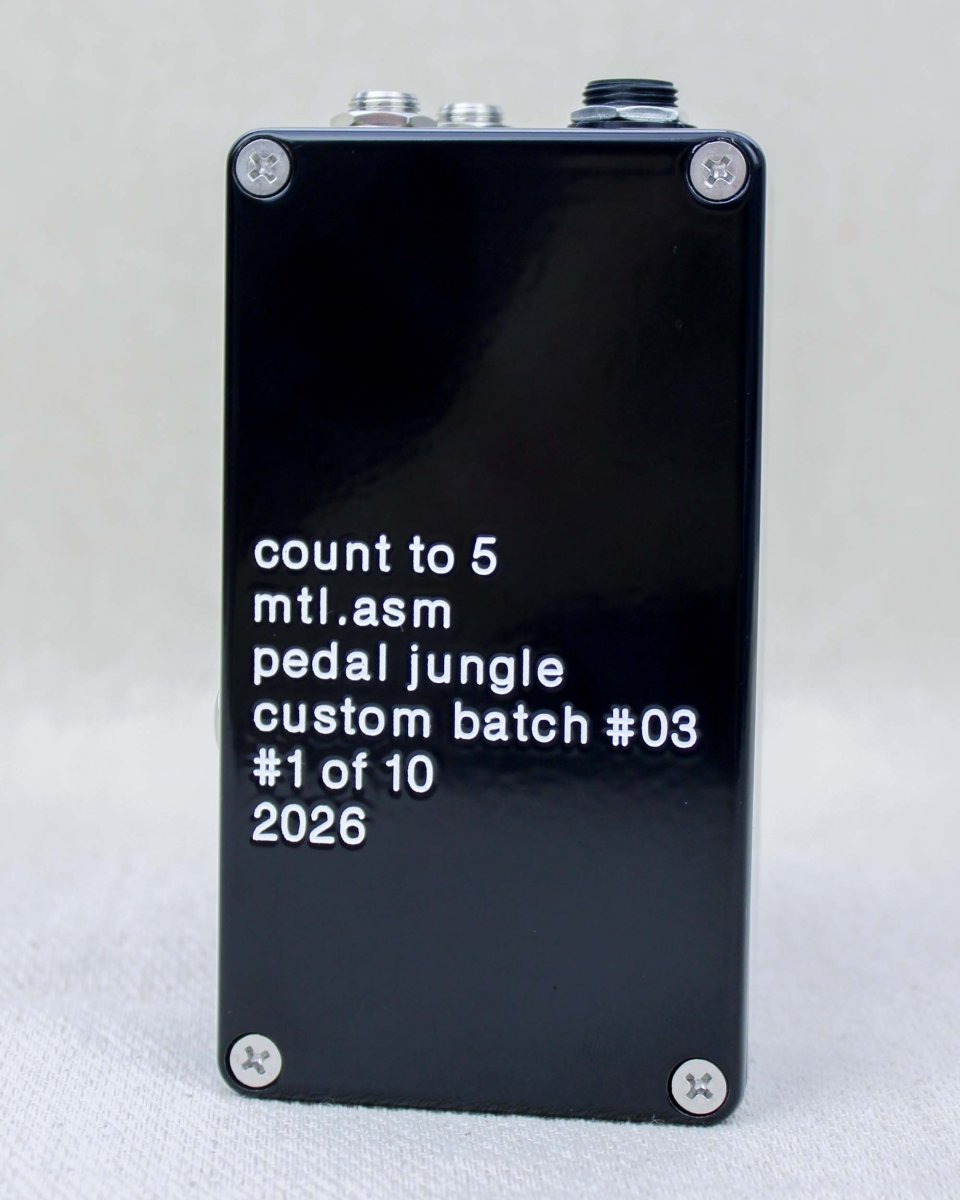 Count to 5 Delay Sampler Black/White FX Pedal | Montreal Assembly