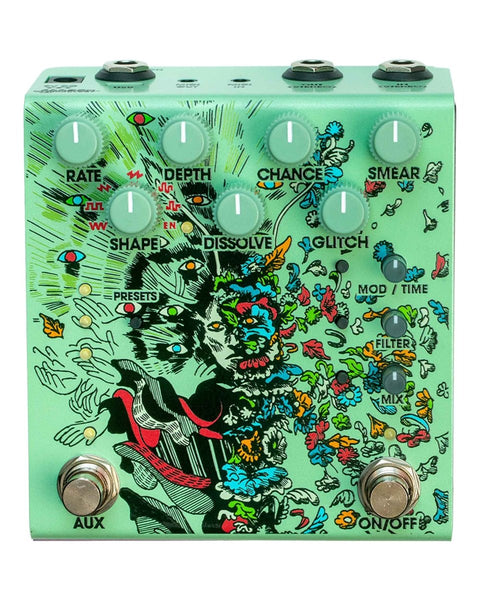 Old Blood Noise Endeavors Parting Glitch Delay Reverb Crushing Modulation Device FX Pedal [Green] - Pedal Jungle