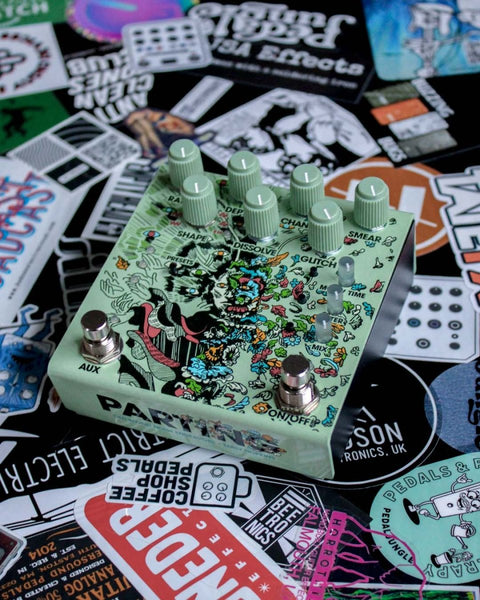 Old Blood Noise Endeavors Parting Glitch Delay Reverb Crushing Modulation Device FX Pedal [Green] - Pedal Jungle