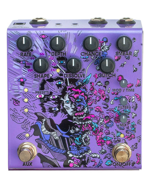 Old Blood Noise Endeavors Parting Glitch Delay Reverb Crushing Modulation Device FX Pedal [Purple] - Pedal Jungle