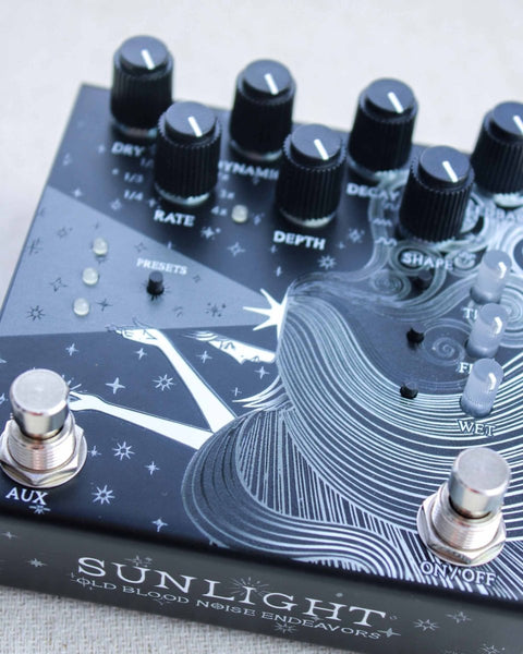 Old Blood Noise Endeavors Sunlight Stereo Modulated Reverb FX Pedal [Black] - Pedal Jungle