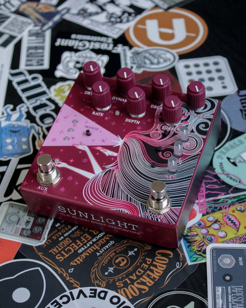 Old Blood Noise Endeavors Sunlight Stereo Modulated Reverb FX Pedal [Maroon] - Pedal Jungle