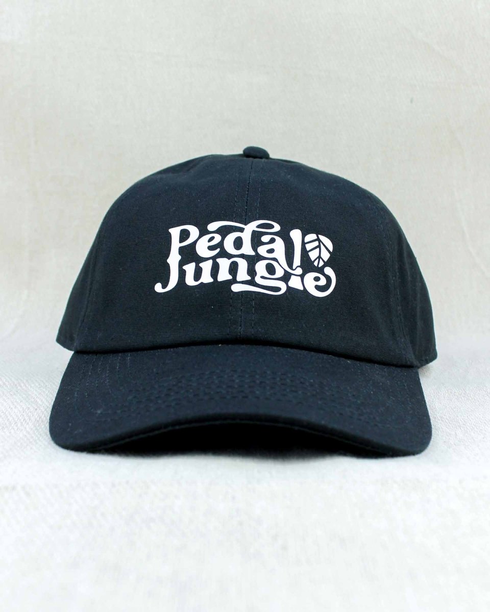 Pedal Jungle Organic Cotton 6 Panel Cap Black - Pedal Jungle