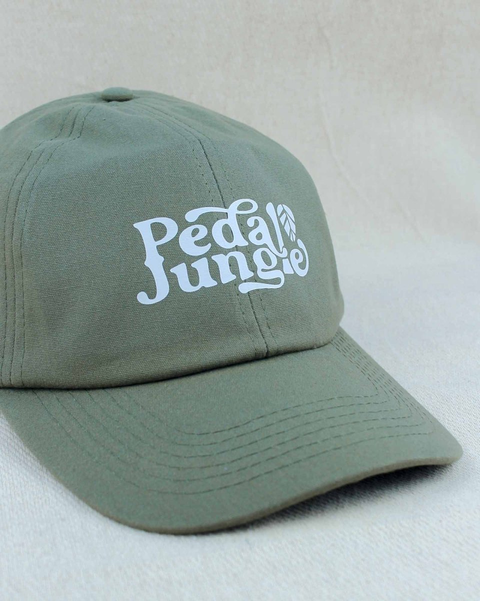 Pedal Jungle Organic Cotton 6 Panel Cap Olive - Pedal Jungle